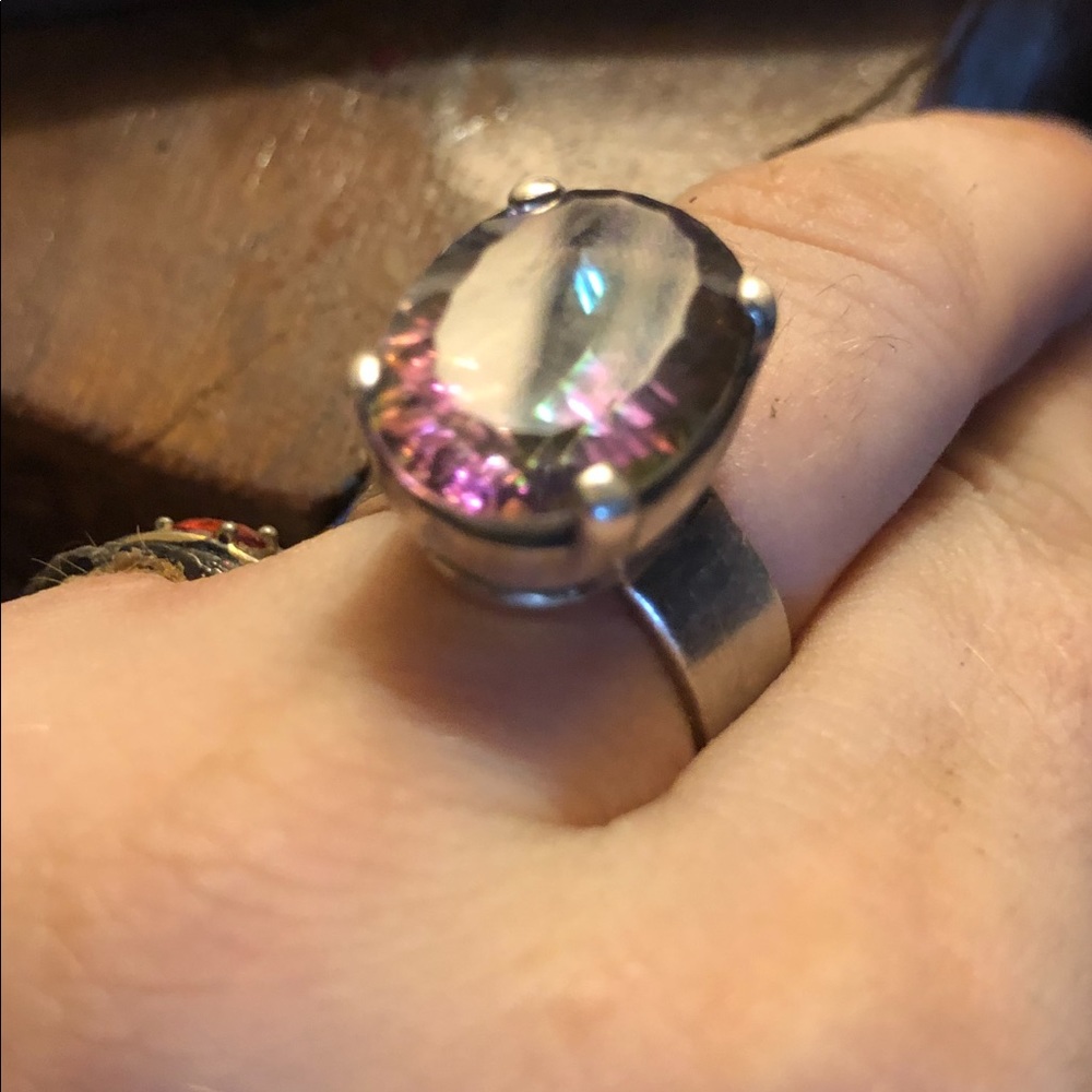 SOLD *Vintage* LARGE Mystic Rainbow Topaz Ring